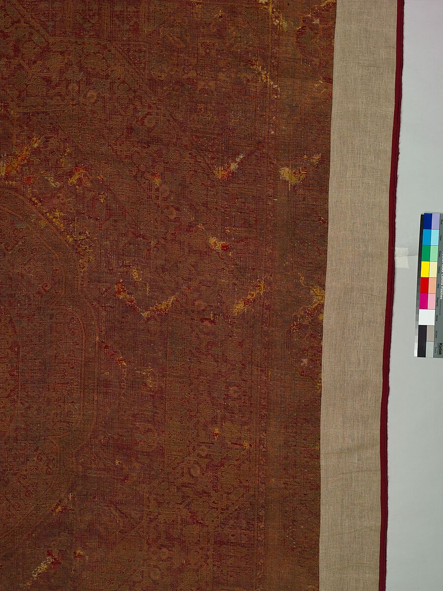 Five Medallion Carpet, Wool (warp, weft, and pile); asymmetrically knotted pile