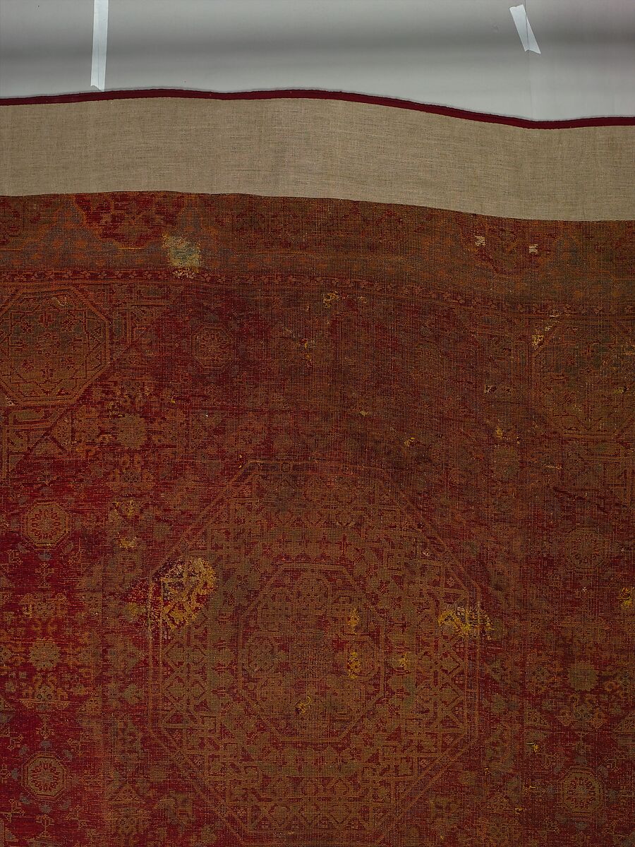 Five Medallion Carpet, Wool (warp, weft, and pile); asymmetrically knotted pile