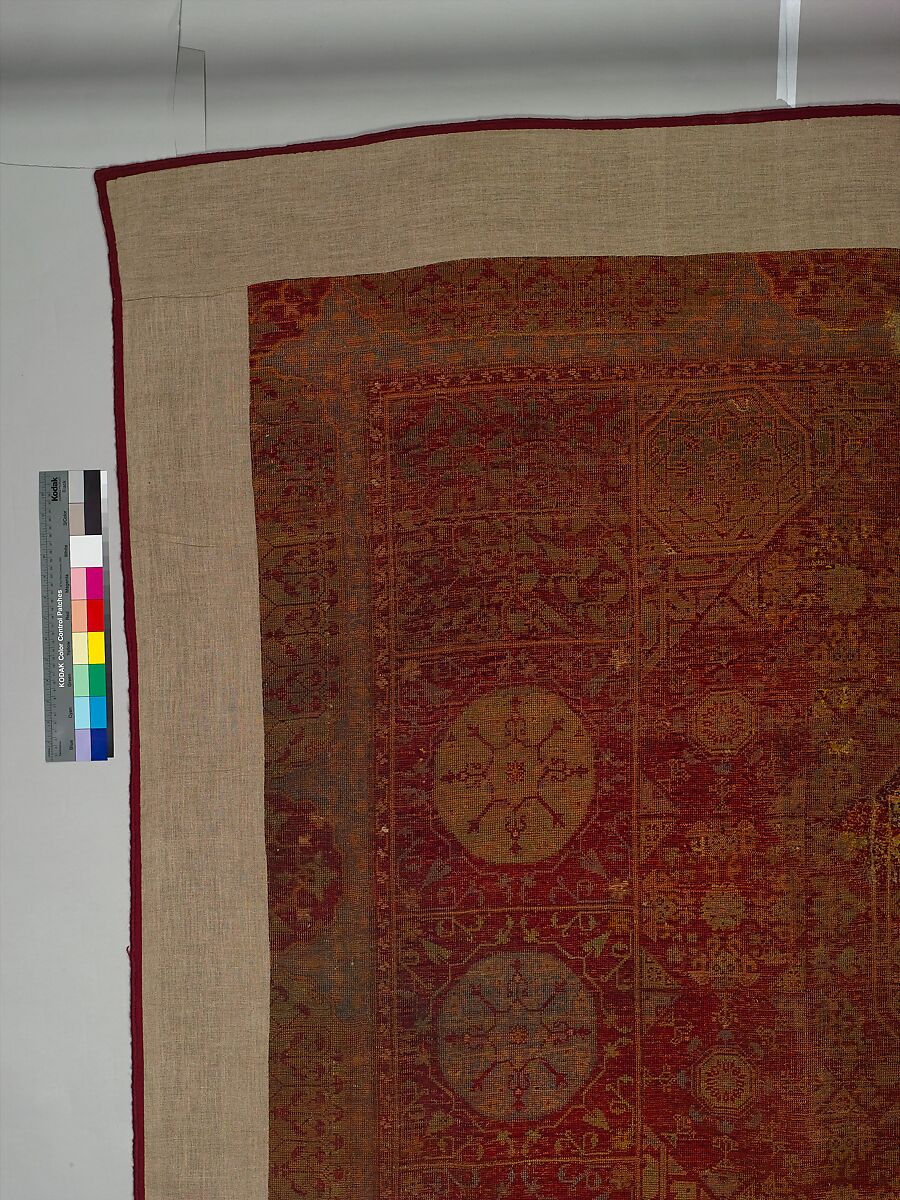 Five Medallion Carpet, Wool (warp, weft, and pile); asymmetrically knotted pile