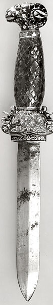 Jeweled and Enameled Ram's Head Dagger, Hilt: Gold, enameled and set with precious stones; kundan technique
Blade: steel