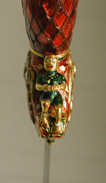Jeweled and Enameled Ram's Head Dagger, Hilt: Gold, enameled and set with precious stones; kundan technique
Blade: steel