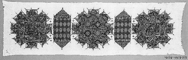 Hanging (Arid), Linen, silk; plain weave, embroidered