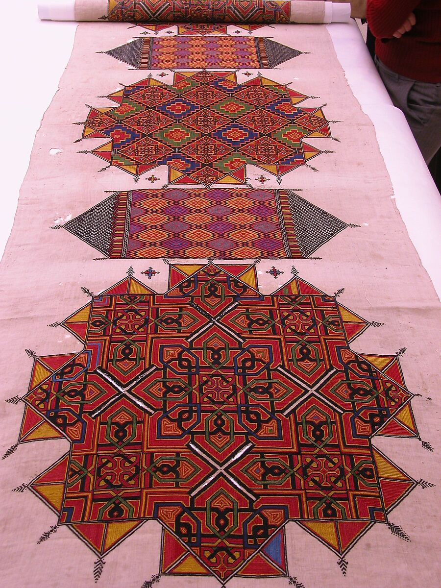 Hanging (Arid), Linen, silk; plain weave, embroidered