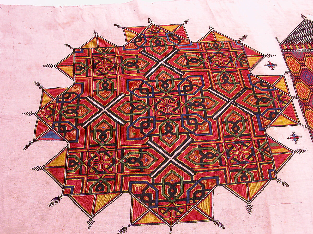 Hanging (Arid), Linen, silk; plain weave, embroidered