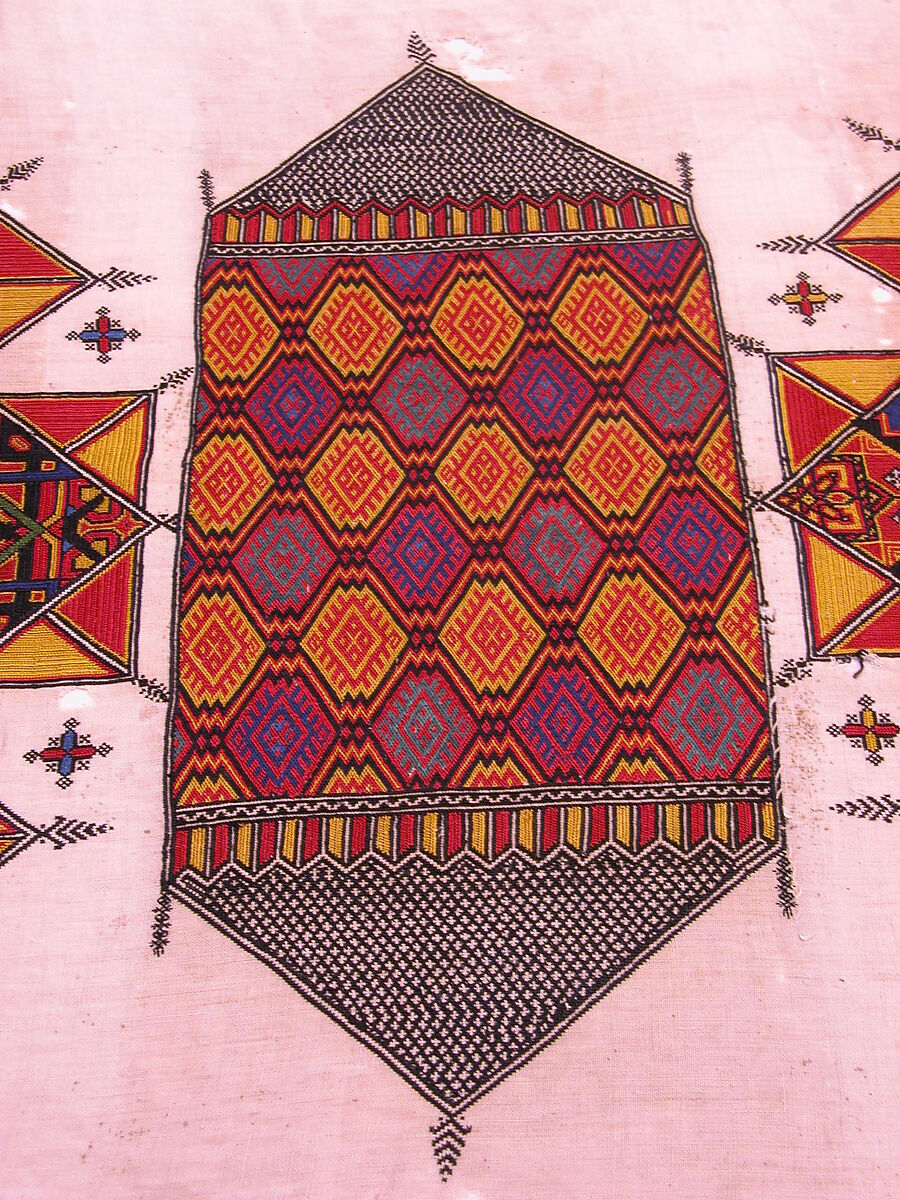 Hanging (Arid), Linen, silk; plain weave, embroidered