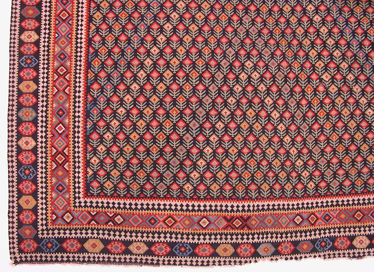 "Senneh" Prayer Rug, Cotton (warp), wool (weft); tapestry-woven
