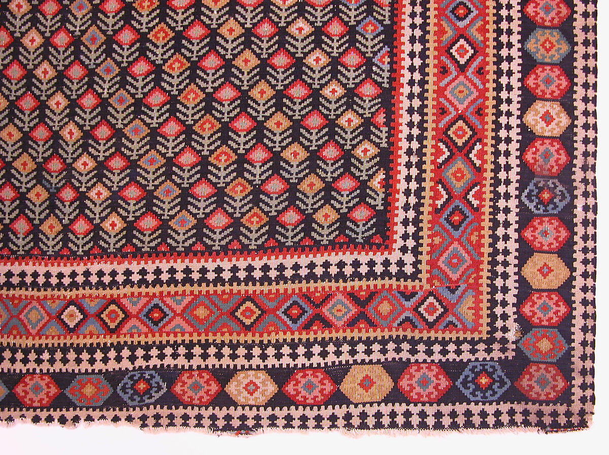 "Senneh" Prayer Rug, Cotton (warp), wool (weft); tapestry-woven