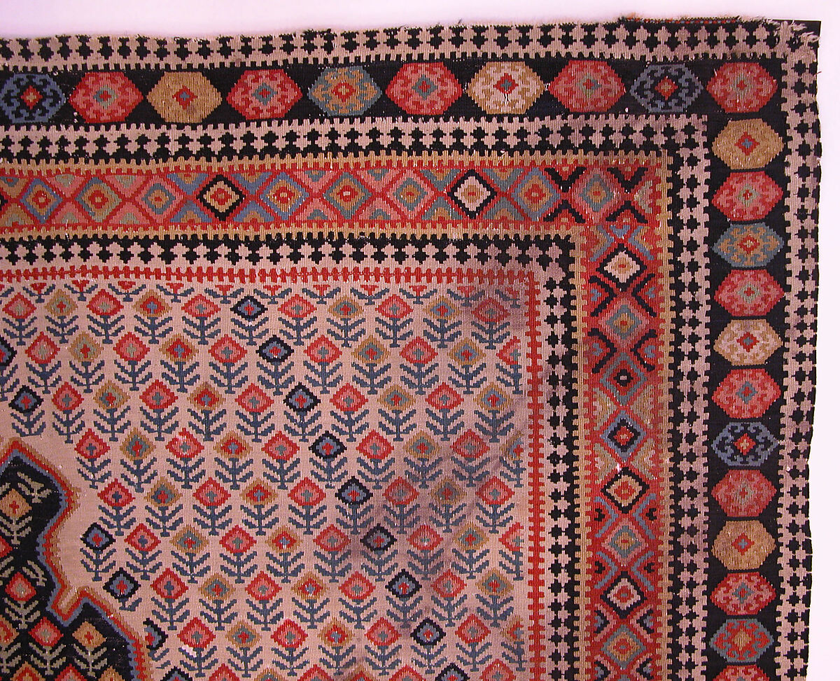 "Senneh" Prayer Rug, Cotton (warp), wool (weft); tapestry-woven