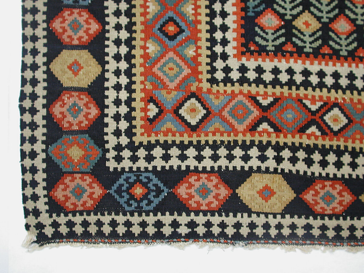"Senneh" Prayer Rug, Cotton (warp), wool (weft); tapestry-woven