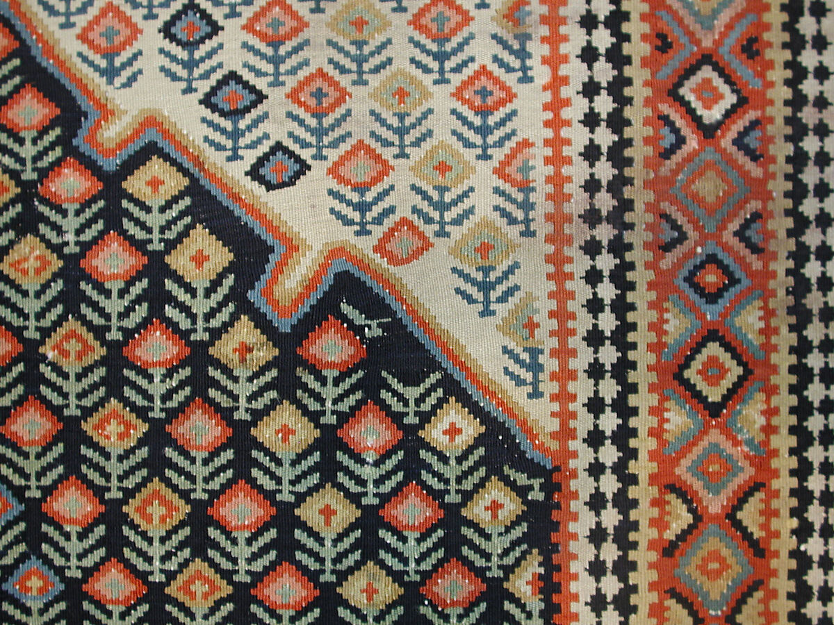 "Senneh" Prayer Rug, Cotton (warp), wool (weft); tapestry-woven