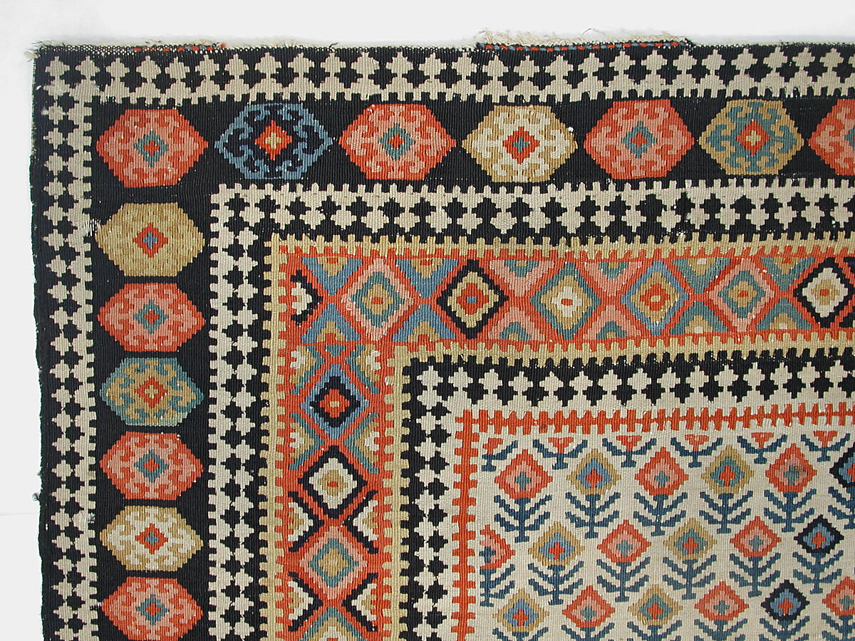 "Senneh" Prayer Rug, Cotton (warp), wool (weft); tapestry-woven