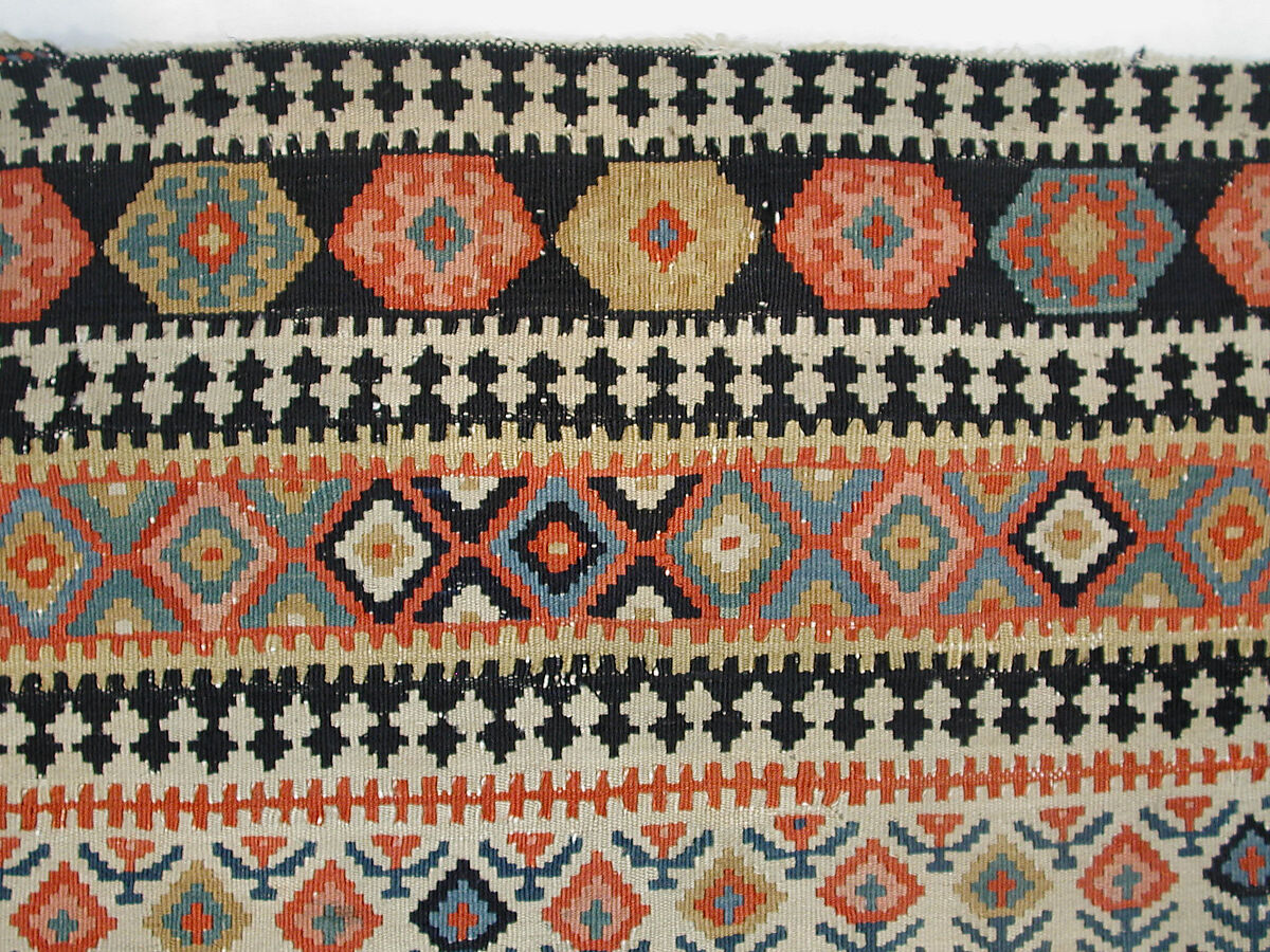 "Senneh" Prayer Rug, Cotton (warp), wool (weft); tapestry-woven