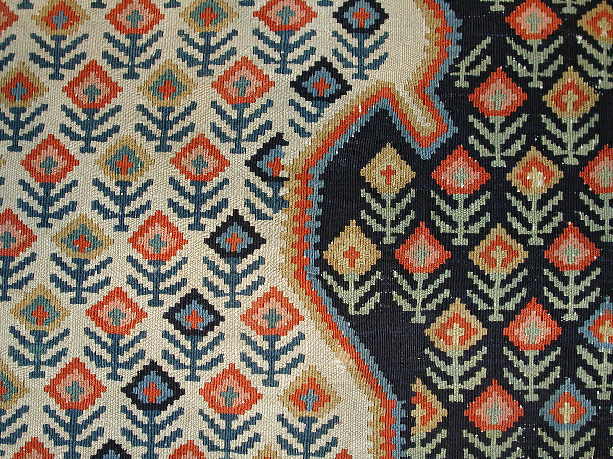 "Senneh" Prayer Rug, Cotton (warp), wool (weft); tapestry-woven