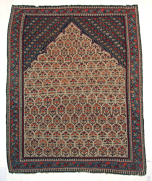 Carpet, Cotton, wool; tapestry-woven 