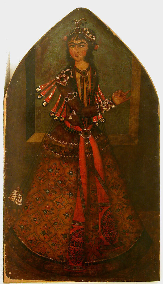 Painting of a Dancer, Oil and gold on canvas 