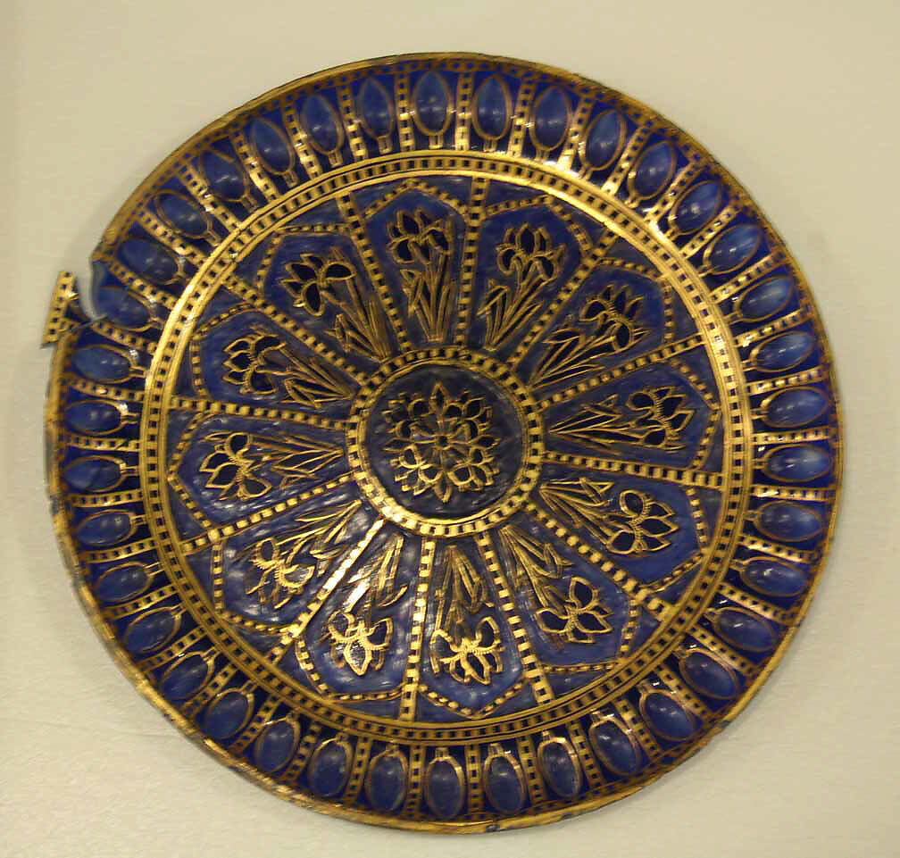 Plate, Glass; mold blown and cut