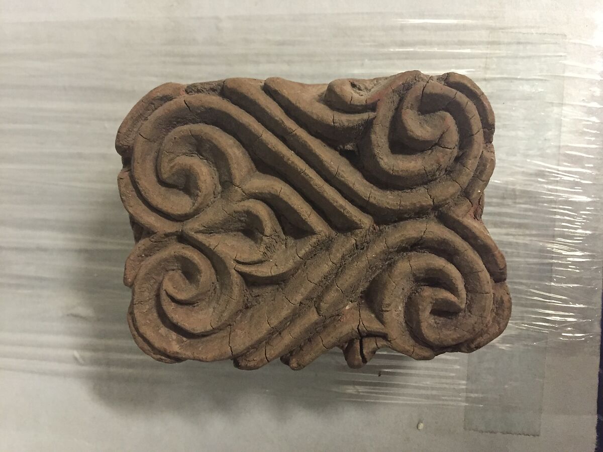 Textile Printing Block, Wood; carved