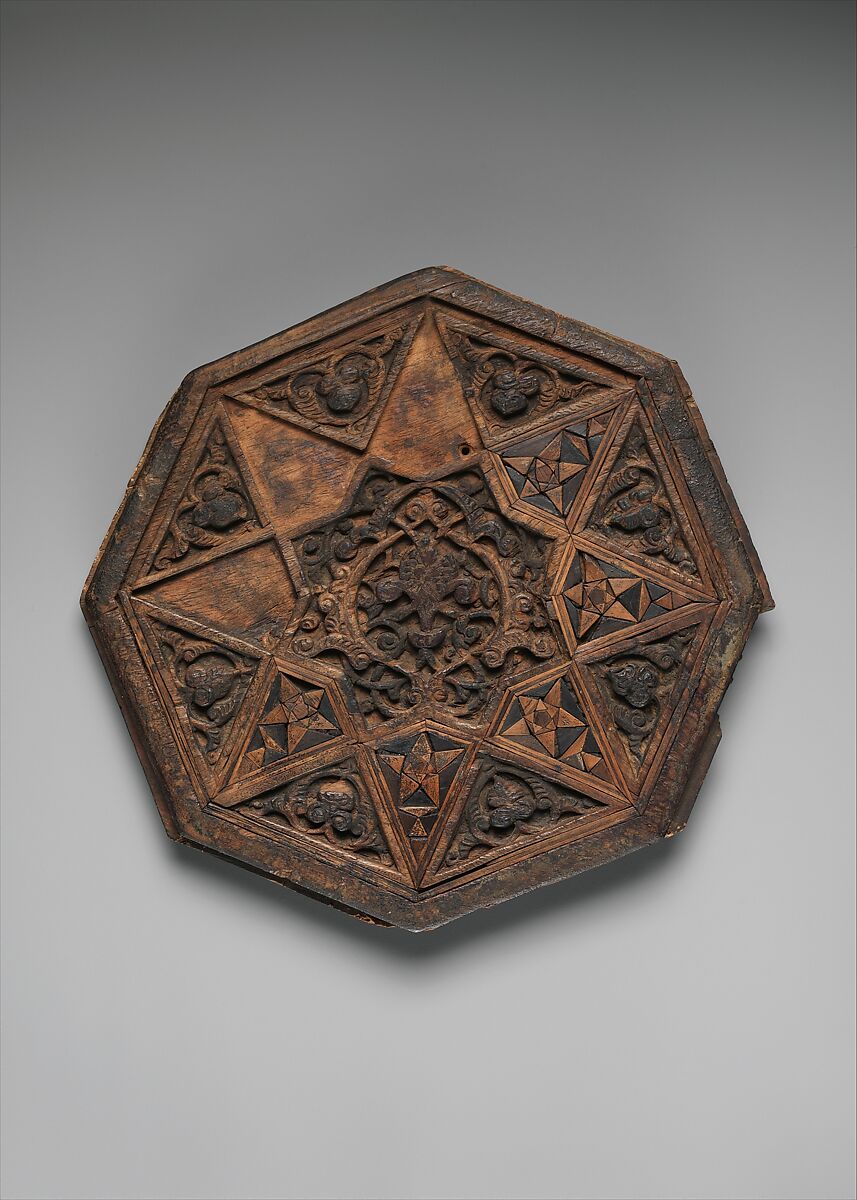 Panel, Wood; carved and inlaid 