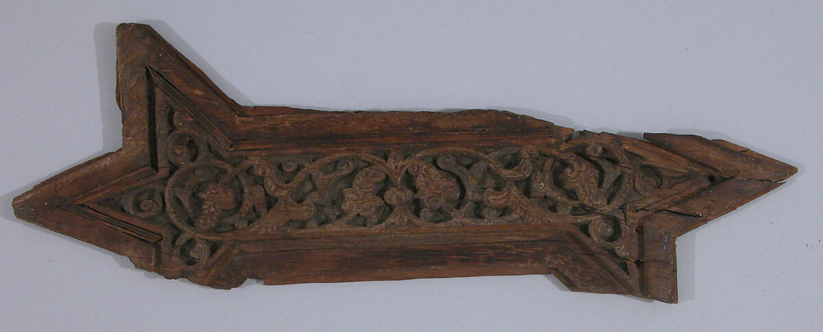 Panel, Wood; carved and inlaid 