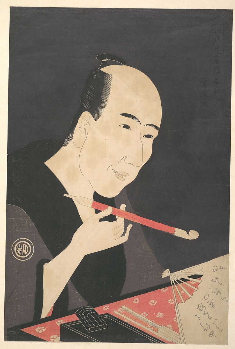 The Writer Santō Kyōden (a.k.a. Kitao Masanobu), Chōkyōsai Eiri 鳥橋斎栄里 (Japanese, active ca. 1789–1801), Woodblock print; ink and color on paper, Japan 