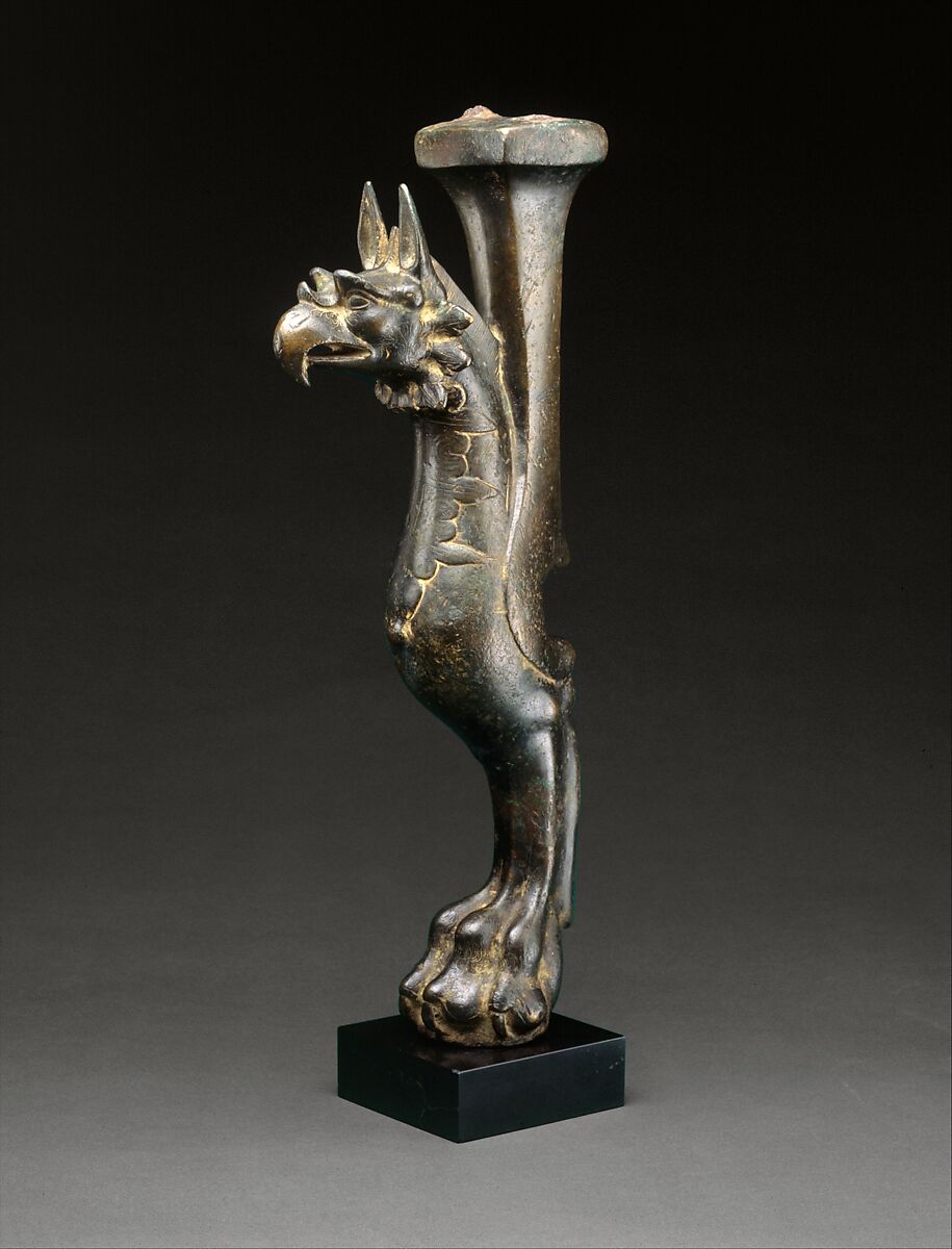 Throne Leg in the Shape of a Griffin, Bronze; cast around a ceramic core and chased