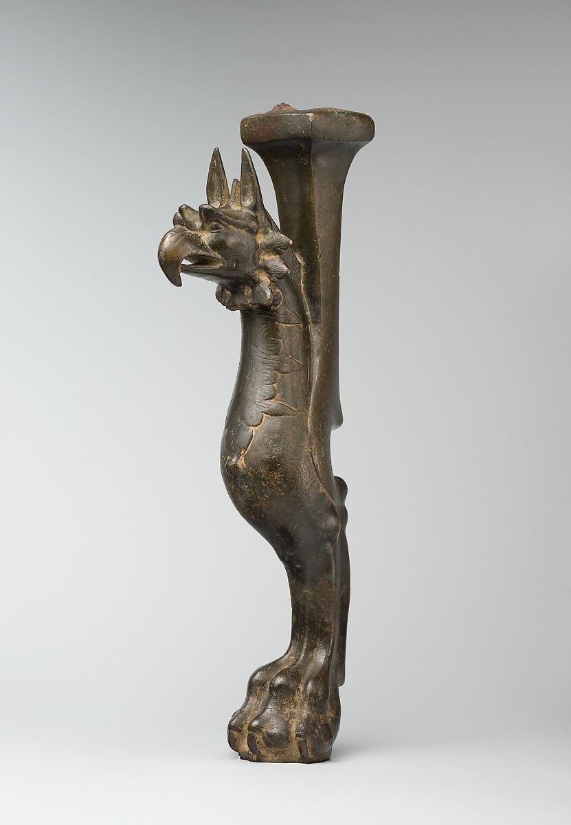 Throne Leg in the Shape of a Griffin, Bronze; cast around a ceramic core and chased 