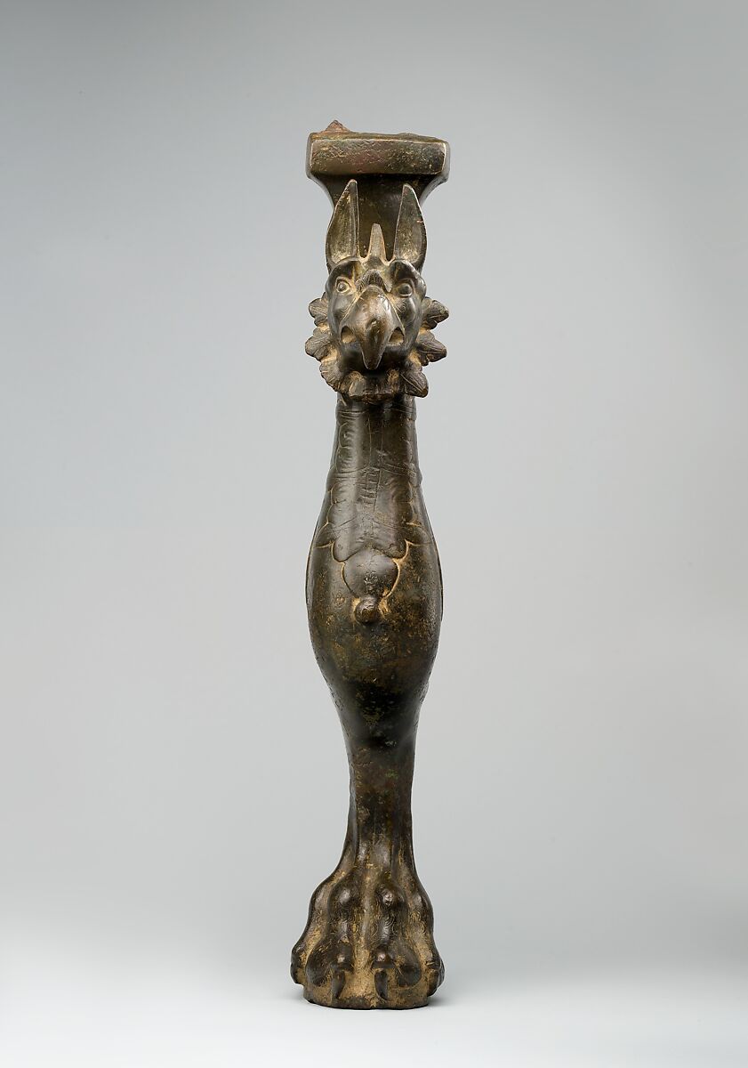 Throne Leg in the Shape of a Griffin, Bronze; cast around a ceramic core and chased