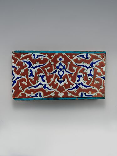 Border Tile with Split-Palmette Design