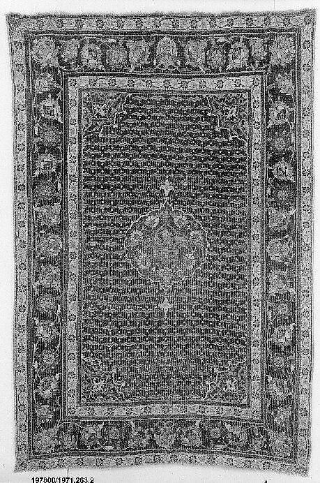 Carpet, Wool (warp, weft, and pile); asymmetrically knotted pile