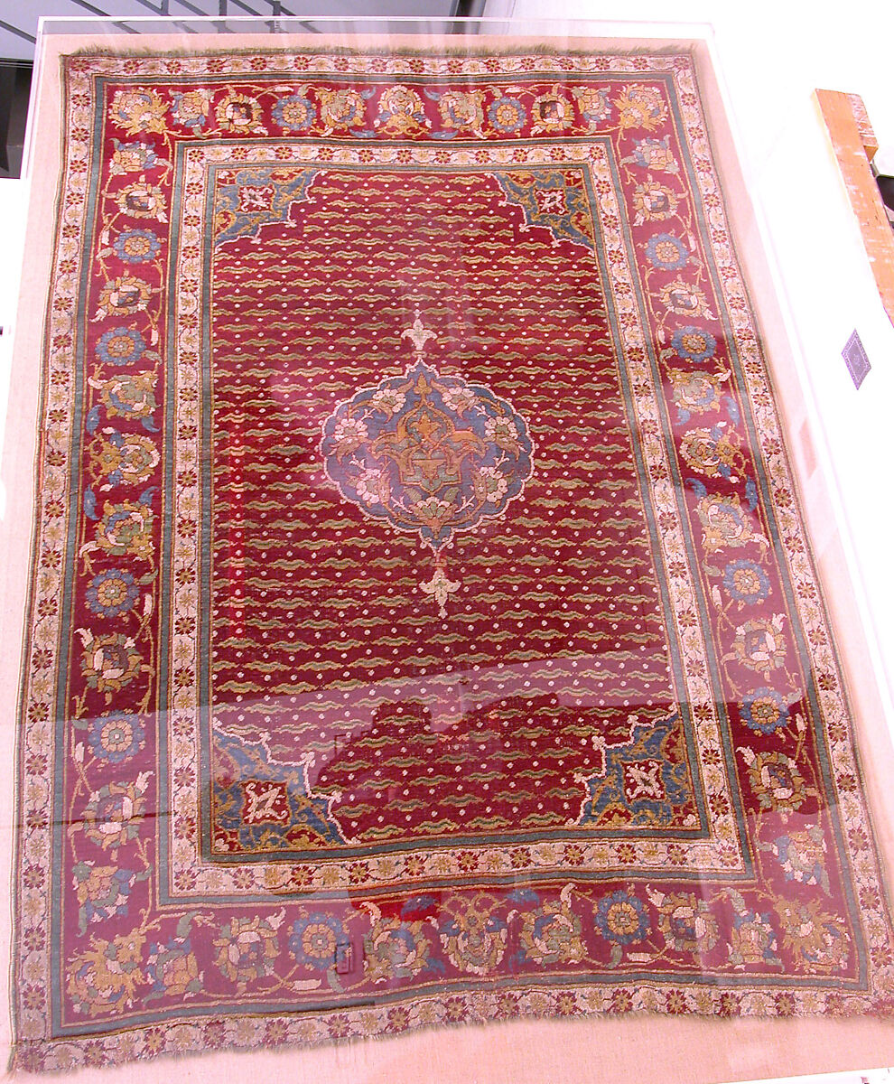 Carpet, Wool (warp, weft, and pile); asymmetrically knotted pile