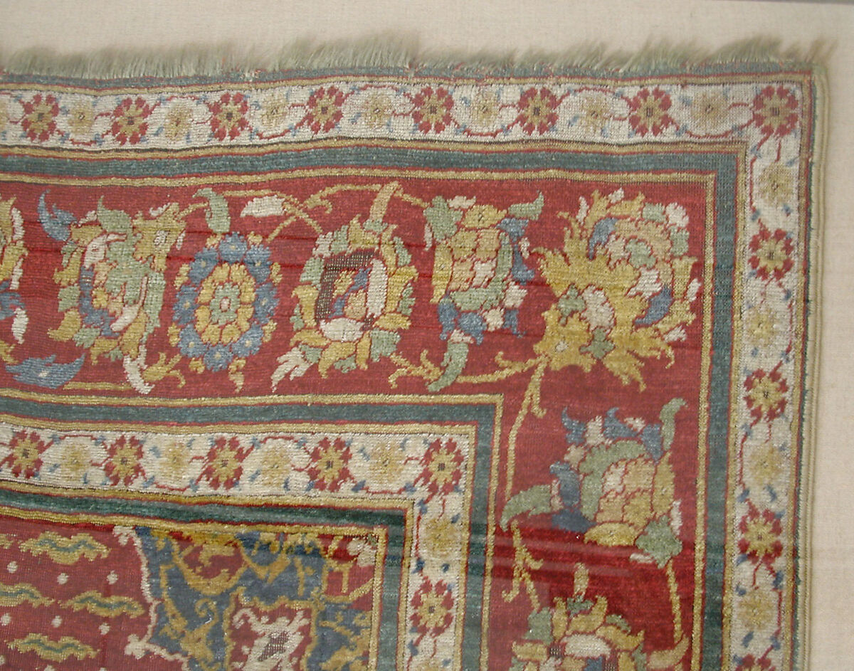 Carpet, Wool (warp, weft, and pile); asymmetrically knotted pile