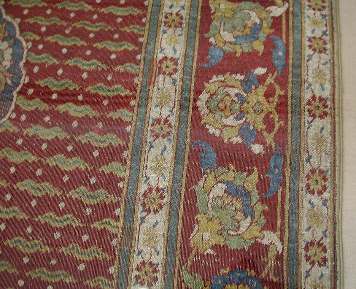 Carpet, Wool (warp, weft, and pile); asymmetrically knotted pile