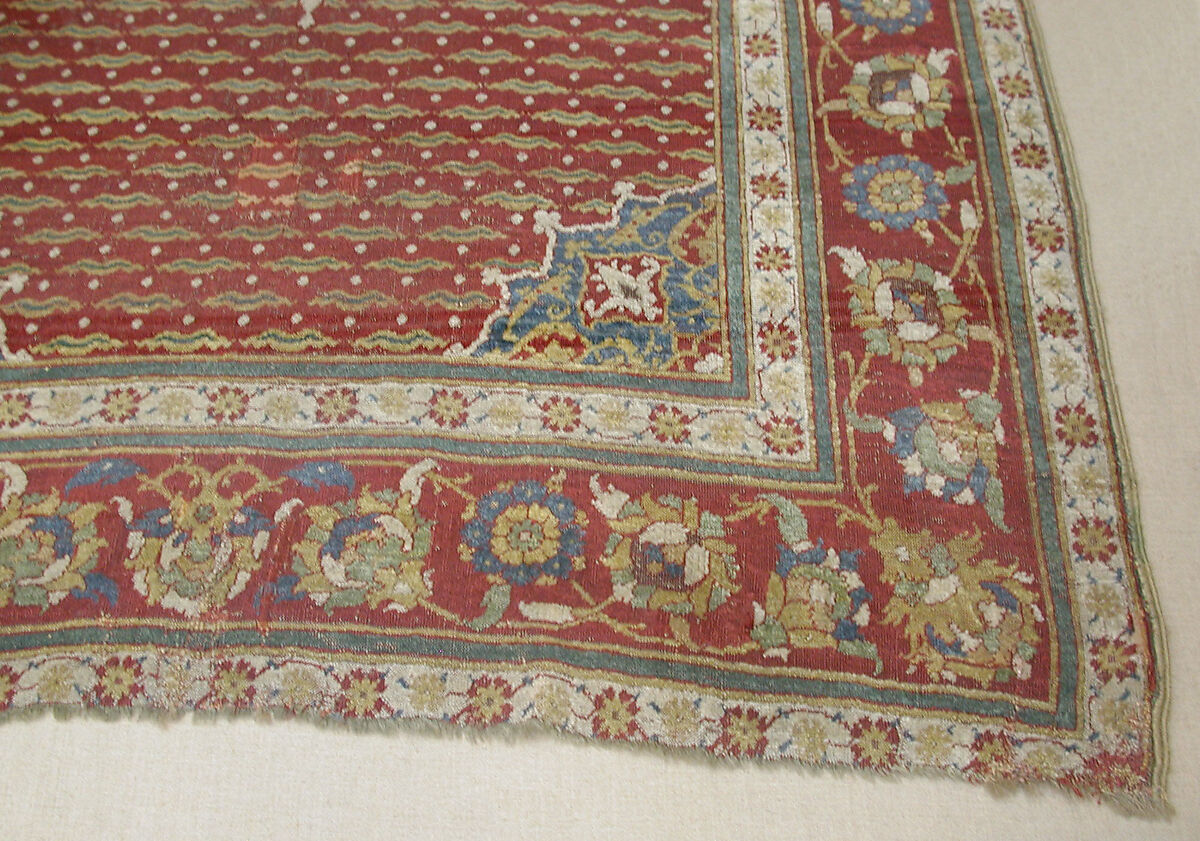 Carpet, Wool (warp, weft, and pile); asymmetrically knotted pile