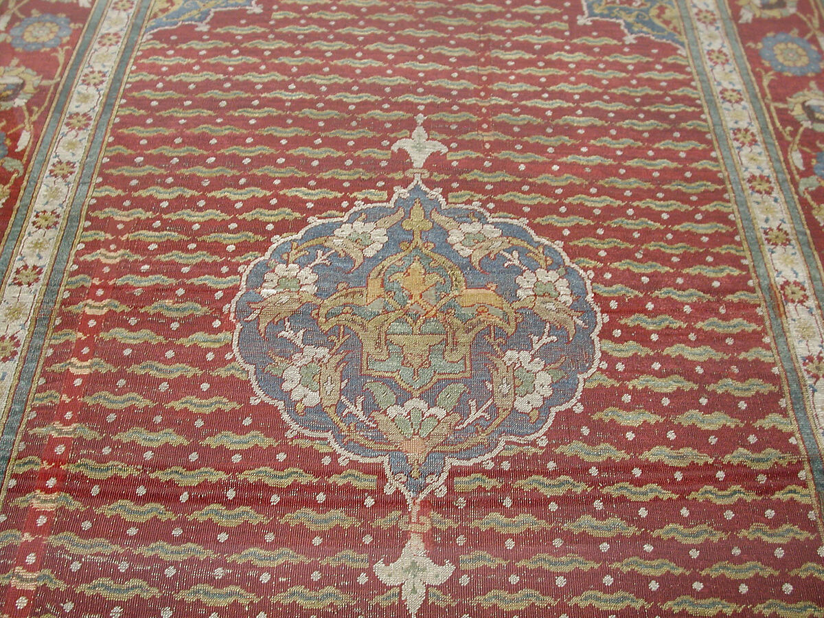 Carpet, Wool (warp, weft, and pile); asymmetrically knotted pile