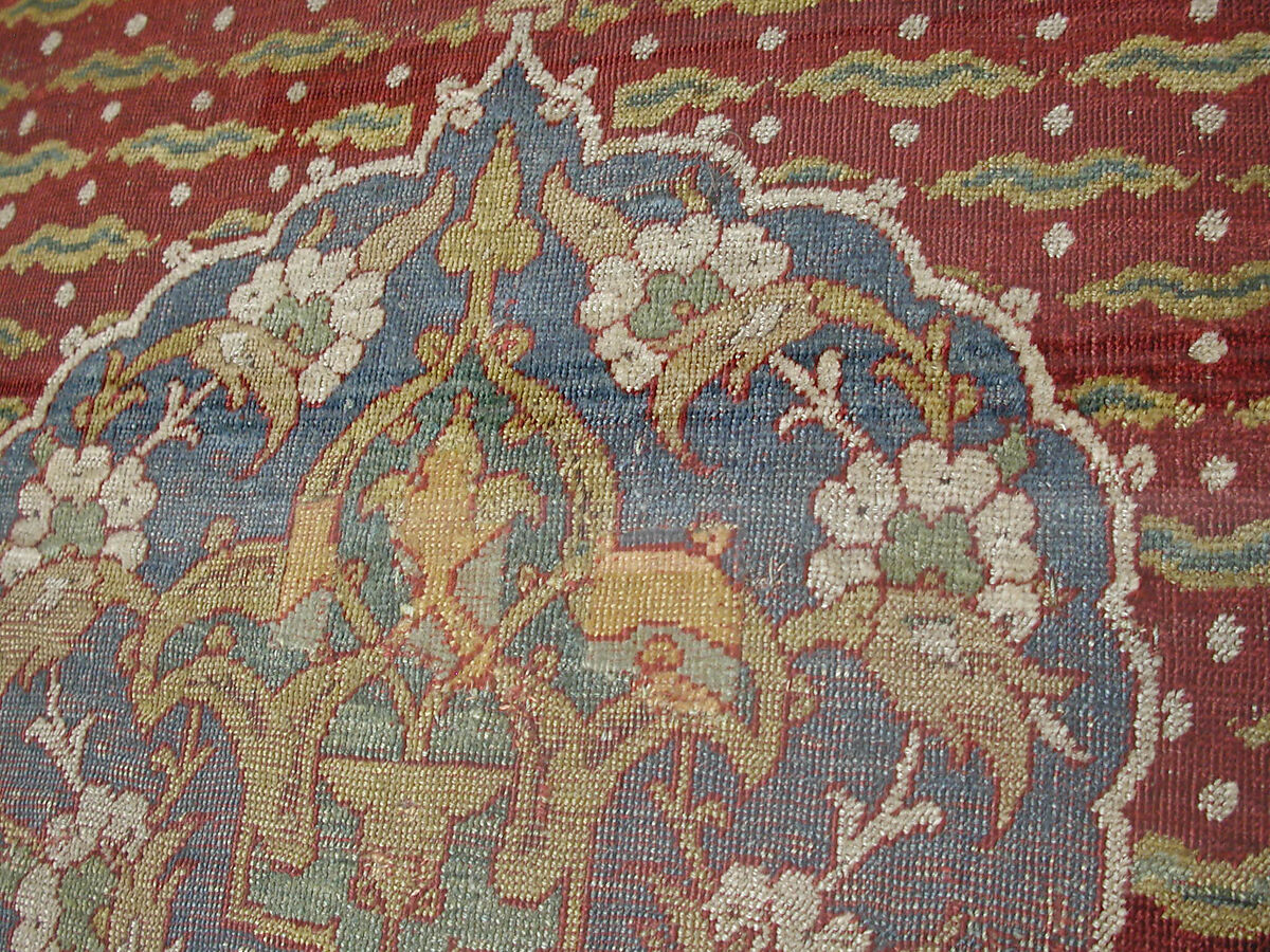 Carpet, Wool (warp, weft, and pile); asymmetrically knotted pile