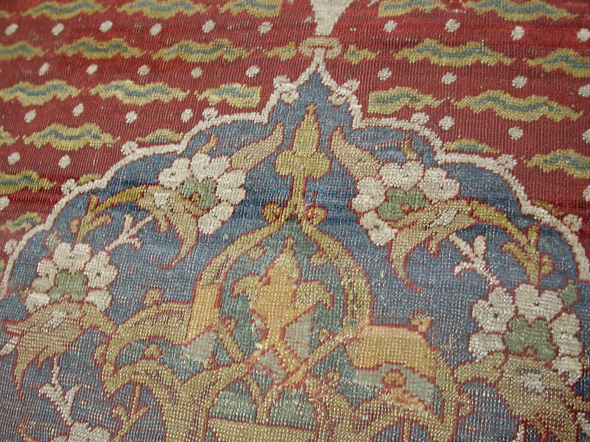 Carpet, Wool (warp, weft, and pile); asymmetrically knotted pile