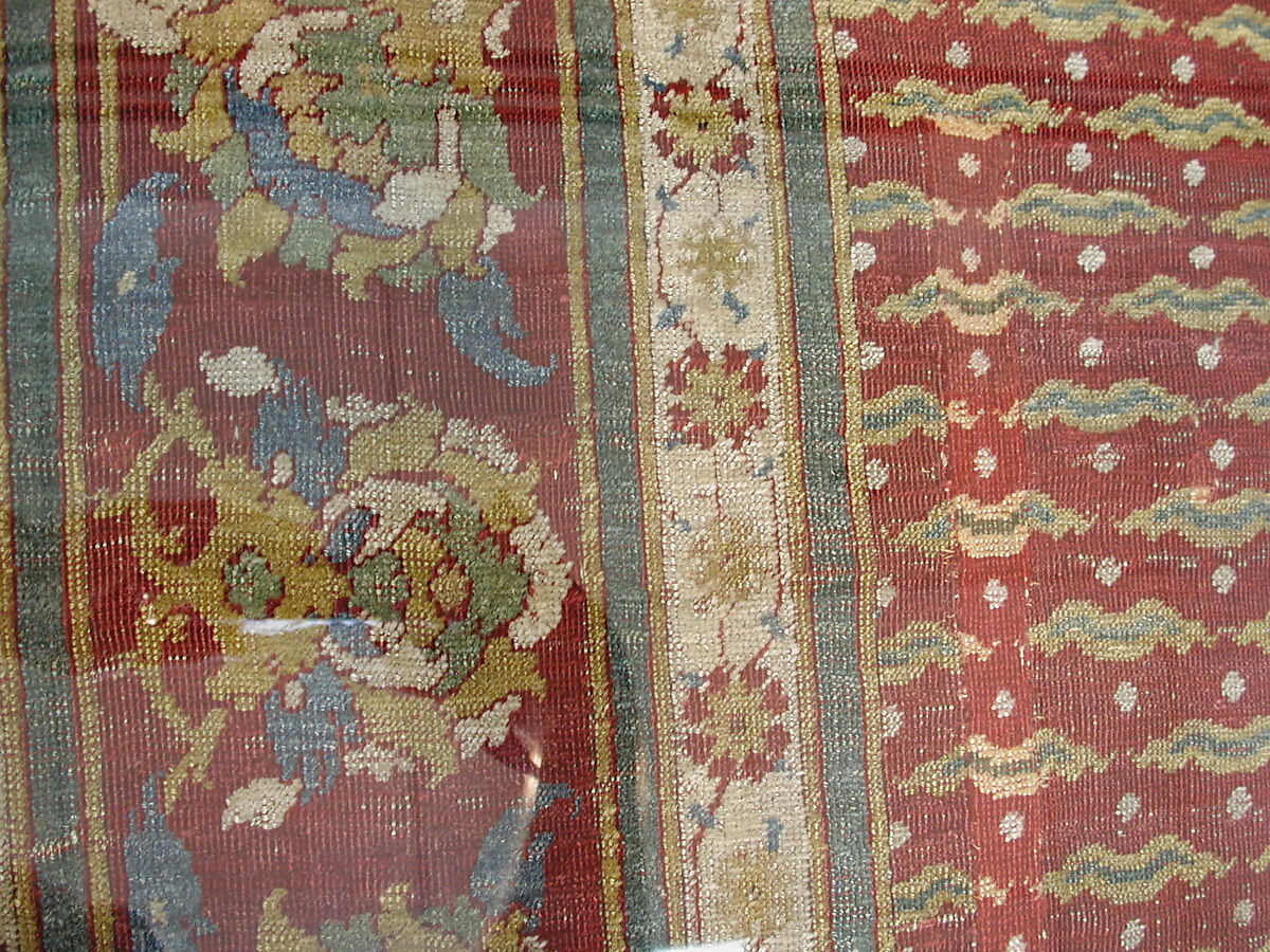 Carpet, Wool (warp, weft, and pile); asymmetrically knotted pile