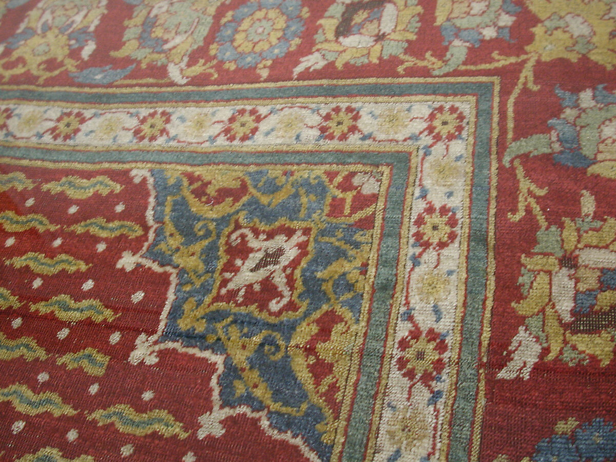 Carpet, Wool (warp, weft, and pile); asymmetrically knotted pile