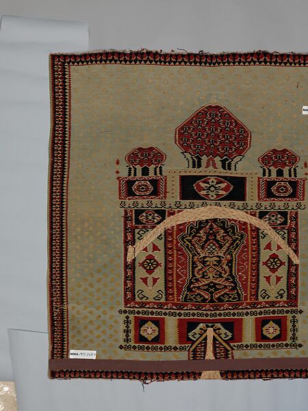 Kilim Saddle Cover with Mashhad Design, Cotton (warp); tapestry-woven