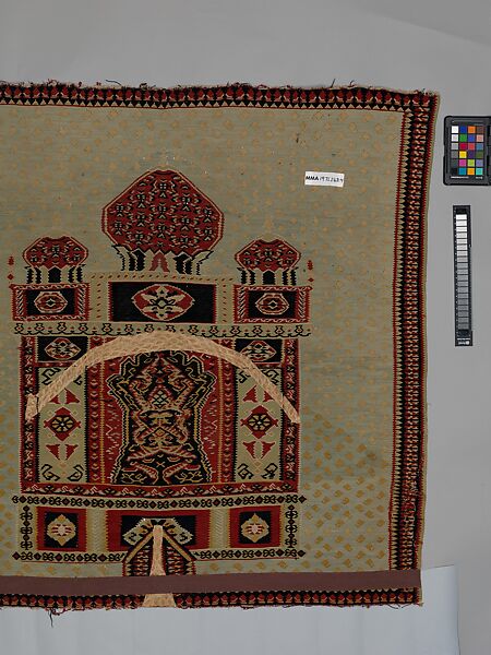 Kilim Saddle Cover with Mashhad Design, Cotton (warp); tapestry-woven