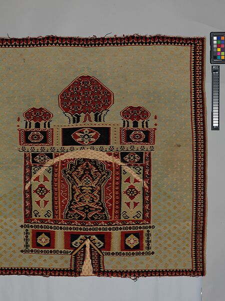 Kilim Saddle Cover with Mashhad Design, Cotton (warp); tapestry-woven