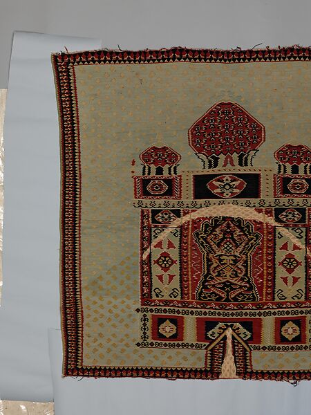 Kilim Saddle Cover with Mashhad Design, Cotton (warp); tapestry-woven