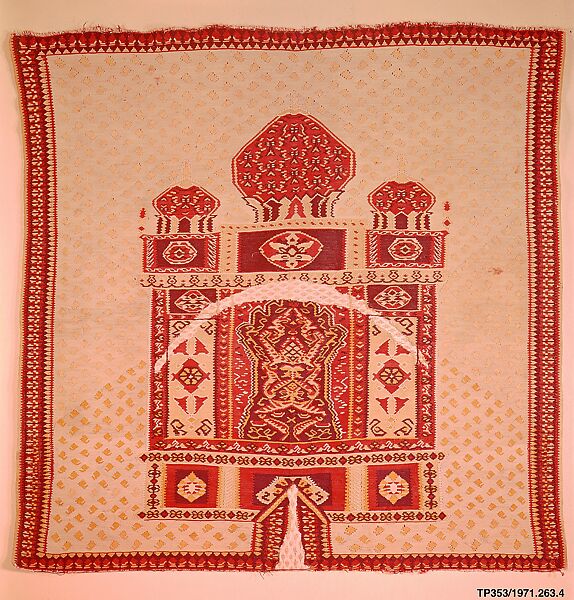 Kilim Saddle Cover with Mashhad Design, Cotton (warp); tapestry-woven