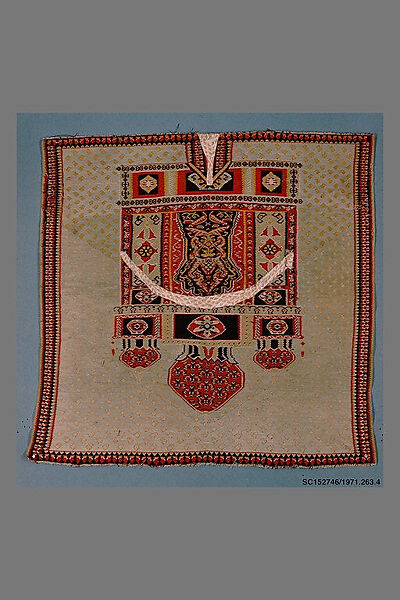 Kilim Saddle Cover with Mashhad Design, Cotton (warp); tapestry-woven