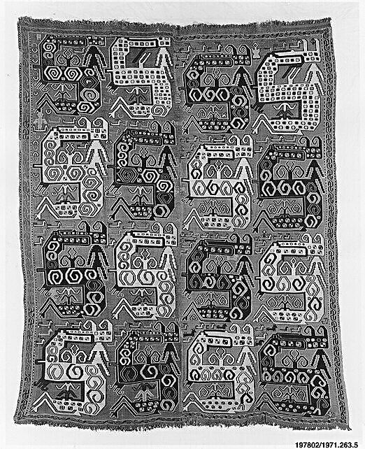 Dragon Carpet, Wool, cotton; plain weave with supplementary-weft embroidery (Soumak)