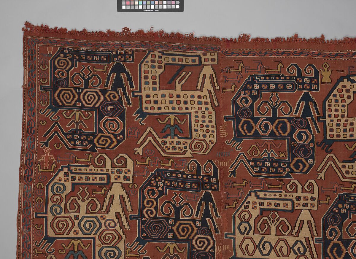 Dragon Carpet, Wool, cotton; plain weave with supplementary-weft embroidery (Soumak)