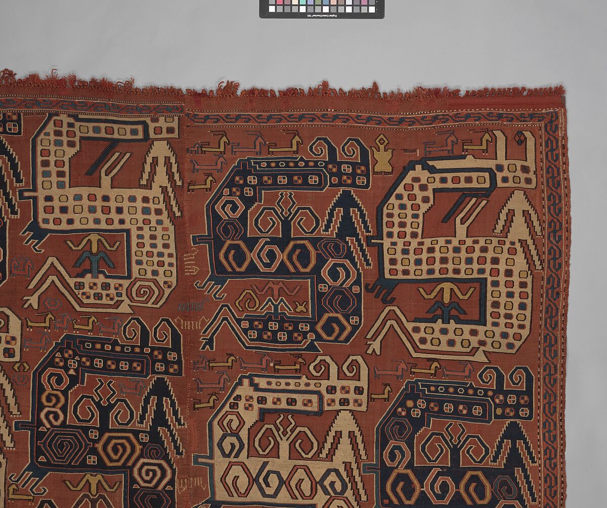 Dragon Carpet, Wool, cotton; plain weave with supplementary-weft embroidery (Soumak)