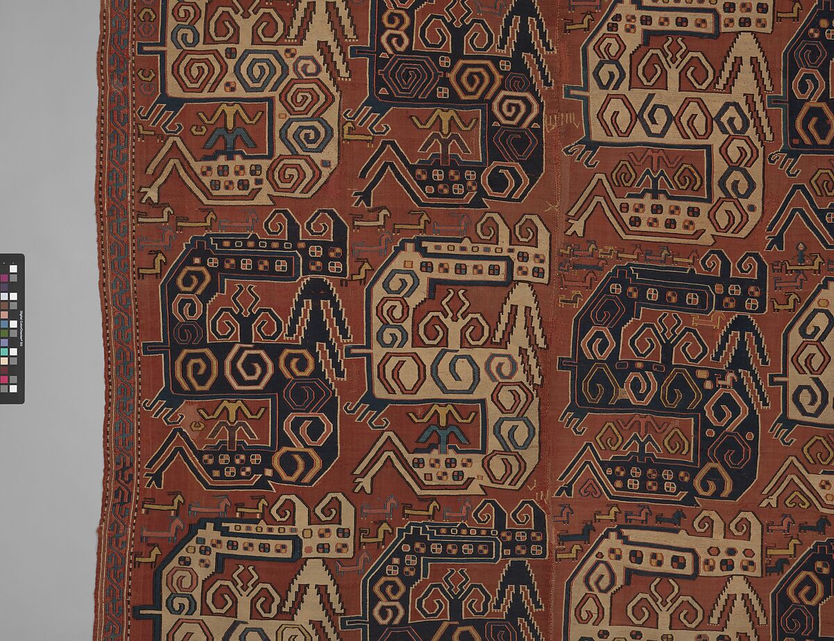 Dragon Carpet, Wool, cotton; plain weave with supplementary-weft embroidery (Soumak)