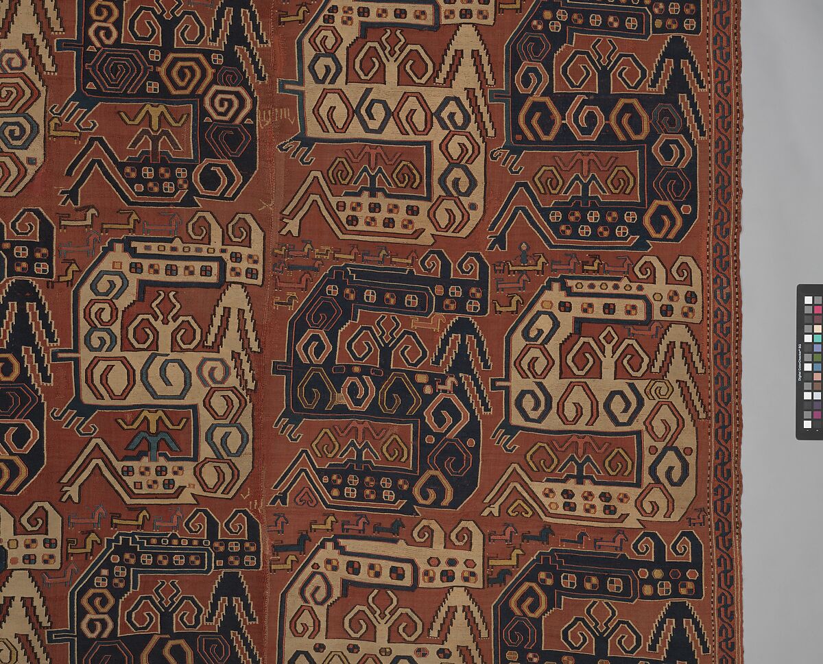 Dragon Carpet, Wool, cotton; plain weave with supplementary-weft embroidery (Soumak)