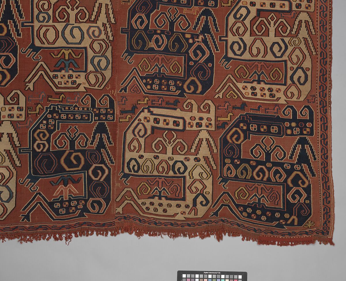 Dragon Carpet, Wool, cotton; plain weave with supplementary-weft embroidery (Soumak)